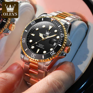 OLEVS Mens Watch Waterproof Automatic Mechanical Watch 2025 Fashion Casual Trend Gear Turning Luminous Tape Brand Watch Gift
