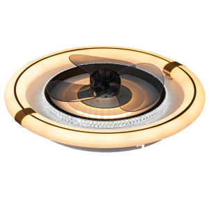 20 inch ceiling fan lamp remote control multi speed 3-color temperature dimmable ceiling fan LED downlight embedded panel ceiling lamp suitable for living room dining room bedroom lighting