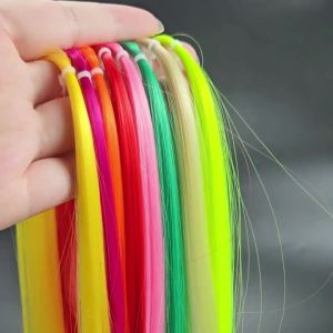 Topranc DIY Fly Tying Material Smooth Durable Synthetic Fiber in Mixed Colors for Fly Fishing Bait Line