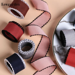 Handmade DIY Butterfly Knot Hair Accessory Ribbon 25mm Jump Point Hook Edge Bouquet Decoration Colorful Silk Ribbon