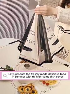 HMHL Kitchen Mesh Umberlla Food Cover Foldable Collapsible Table Cover Net Table Cover Fly Cover Food