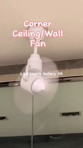 lglights Alpha Alkova Kona DC Motor Ceiling/Wall Mount Fan with Silent Operation Corner Fan