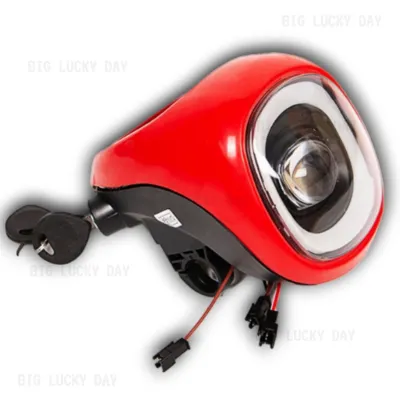 LAMPU SEPEDA LISTRIK INDIKATOR BATERI + KUNCI KONTAK 48V - 60V BENTUK KOTAK MOTOR LISTRIK SCOOTER ELEKTRIK UNIVERSAL HEADLAMP KOTAK LAMPU UTAMA LAMPU TEMBAK BATOK LAMP E-BIKE E-SCOOTER WARNA HITAM PUTIH BIRU MERAH PINK SPAREPART PART ONDERDIL ACCESSORIES