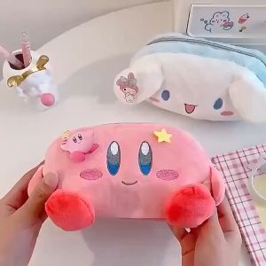 Sanrio Plush Pencil Bag Cute Kuromi Large Capacity Pencil Case Storage Cosmetic Bag For Girl Sanrio School Supplies Birthday Gifts for Kids