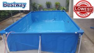 100% Original BESTWAY 3m Heavy Duty Rectangular Frame Swimming Pool Portable  (3.00m x 2.01m x 66cm) w/ FREEBIES