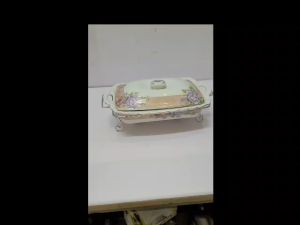 Wadah Saji Prasmanan Keramik Casserole Segi Plus Penghangat 2 Liter Vicenza BBA 680
