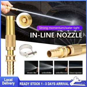 Adjustable High Pressure Squirt Water Gun Connector Brass Spray Nozzle Spray Sprinkler High Pressure Direct Spray Universal Car Washing Sprayer Tap Adapter Household Garden Sprinkler Tool