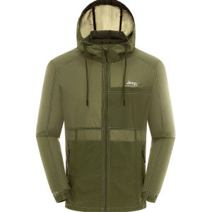 Jeep | Jeep Mens Lightweight Breathable Outdoor Running Sportswear UV Protection Windproof Skin-friendly Clothing Spring Autumn Summer