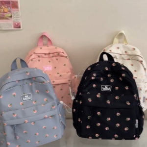 Mismi Lucia Bag Tas Ransel Wanita Stylish Little Flower Sekolah Backpack Perempuan Korea - 49L