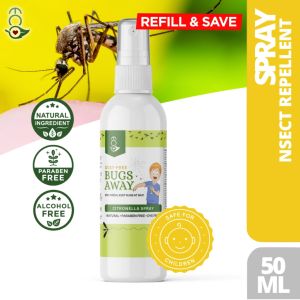 Eco Bugs Away - Citronella Spray - Mosquito Insect Repellent - Refillable - Dengue Protection Deet Free Spray - Refill and Save 100mL Lamok Citronella Spray For Dogs Green Bug Spray - Lazada