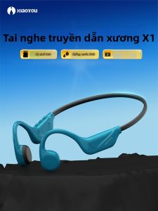 XIAOYOU | Tai nghe không dây truyền dẫn xương Bluetooth cho thể thao và đi xe có bộ nhớ trong 32GB chống nước IP55