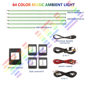 For bmw e90 e46 f30 For audi a3 a4 For tesla 3/y Universal Symphony Car LED Ambient Light RGB Neon Decorations Atmosphere Strip
