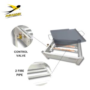 Metallogy Burger Plate Stand Gas/ Kuali Roti Canai Gas Stand/ Hot Burger Plate Gas Stand Pan/ Kuali Burger Stand Gas