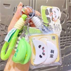Creative Cartoon Panda Pig Keychain Charm Lucky Holy Grail Minnan Student Small Gift Doll Festive Supplies Handmade Rope Plastic Hardware