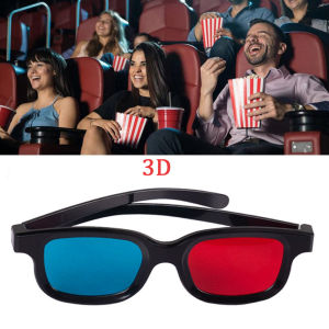 Black Frame Red Blue 3D Glasses For Projector Game DVD Anaglyph Movie Theater Immersive Experience 3D Glasses Not For All TV PC