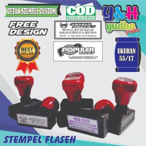 Stempel Otomatis Custom 55x32 Y&H YudhaGrafika – Nama Toko Logo Sendiri