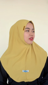 DVC - Hijab Instan Bergo Jersey Akrilik Size M / Kerudung Bergo Malay Arafah Size M Premium