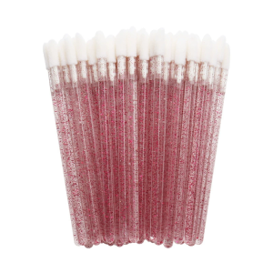 100Pcs Crystal Micro Applicator Brush for Eyelash Extension Micro Cotton Swabs Lips Mascara Wands Pink Microbrush lashes