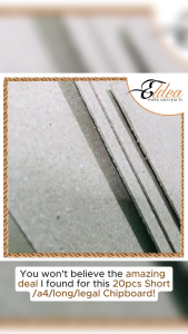 20pcs Short to Legal Chipboard  Hard Thick Board for Book Binding Cover Boxes Notebooks Albums Puzzles Boardgames Crafting and DIY Projects