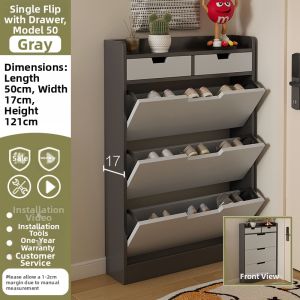 XUNHUAI | Modern Slim Large Capacity Wooden Shoe Cabinet