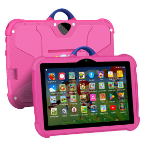 BDF | New Cartoon Pattern Kids Tablet 7 Inch Quad Core 4GB RAM 64GB ROM Android Learning Education Games Tablets Childrens Gifts