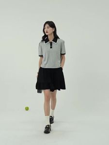 Quần Culottes A-Line Rộng Rãi Thon Gọn Màu Đen
