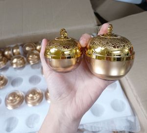(Combo 5)Hủ đựng kem cao cấp 10gr-20gr màu vàng đồng (kèm năp chặn)