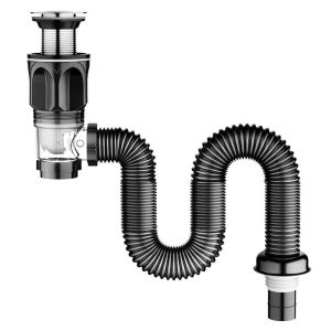 Bộ Ống Thoát Nước Bồn Rửa Mặt Chống Mùi Bằng Thép Không Gỉ ABS Phụ Kiện Đầy Đủ Cho Bồn Rửa Mặt Bồn Rửa Mặt Tràn Nước