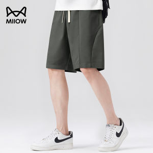 MiiOW | Mens Ice Silk Five-Quarter Shorts Lightweight Breathable Quick-Drying Summer Sports Casual Pants MiiOW Cat Person Modal Fiber