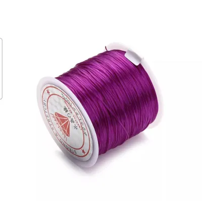 rẻ - Dây chỉ thun xỏ chuỗi hạt đá gỗ phong thủy - 1 cuộn dài 10M
