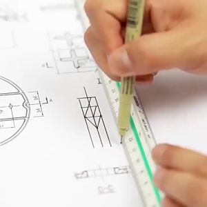 Borrence 30cm Triangular Scale Ruler 1:20-1:500 Plastic Straight Ruler Metric Architect Engineer Accurate Drafting Measure Tool
