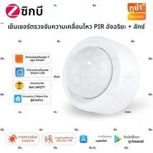 Tuya 2 in 1 Zigbee Mini PIR Motion Detector + Bright Lux Light Passive อินฟราเรด Security Burglar Alarm Sensor App รีโมทคอนโทรล