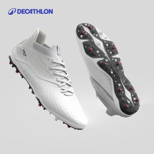 Decathlon Football Shoes for Men Knitted Mid-top Training And Match Play Short MG Studded Ivo2 Sports Shoes Natural Artificial Grass