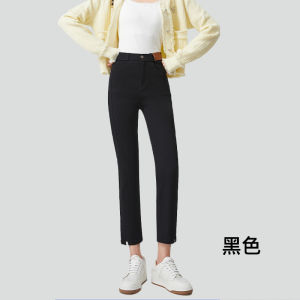 Slimming High Waist Straight Leg Pants for Pear Shaped Women Early Autumn Bottoming Trousers Wide Hip Design Fashionable