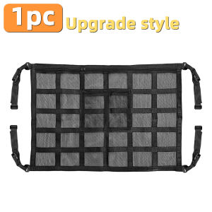 Yitong 1PC Double layer Zipper Car Ceiling Storage Mesh Elastic Mesh Storage Device Travel Item Storage Car Interior Parts