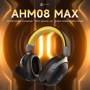 Others | Ajazz AHM08 MAX Wireless Gaming Earphones Head Mounted Microphone Earphones Tri Mode Low Noise Student Earphones