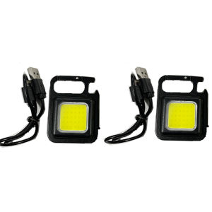 Mini LED Working Light Portable Pocket Flashlight USB Rechargeable Key Lights Lantern Camping Outside Hiking COB Light