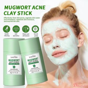Mugwort Anti-Acne Clay Mask Stick - Deep Cleanse Pore Tightening Blackheads Removal 40g