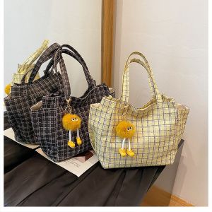 Womens Handbag Commuter Bag Summer 2024 New Style Simple Design Portable Outdoors Universal Mommy Bag Soft Polyester Material