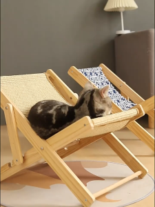 Cat Nest Scratching Board Folding Recliner Rocking Chair Wear-Resistant Cat Scratcher Mainan Kucing