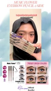 MUSIC FLOWER STEREOSCOPIC SUPER FINE 1.5MM - PENSIL ALIS 2 SISI - PENSIL ALIS SEGITIGA - PENSIL ALIS SUPER TIPIS (M5021)
