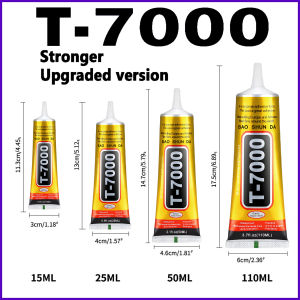 T7000 15ML 25ML 50ML 110ML Black Contact Phone Screen Phone Case Frame Repair cushioning Adhesive T-7000 Glass Plastic Universal DIY Glue，With precision distributor.
