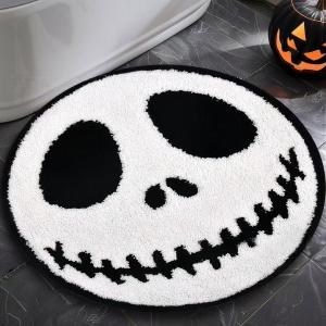 VIAKMA Halloween  Creative Skull Floor Mat Bathroom Anti-Slip Absorbent Floor Mat Bedroom Bedside Blanket Home Decoration