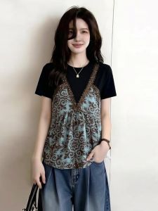 AIYITI | Áo Thun Tay Ngắn In Hoa Đẹp Dành Cho Người Mập