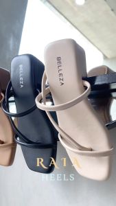 Sandal Heels Mewah Wanita Hak Tahu Tinggi 4CM Sendal High Heel Elegan Murah Chunky Pesta Kondangan Formal - BELLEZA RAIA