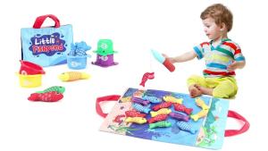 Plush Little Fishpond Set Baby Fishing Toys Simulating Fishing Games Color Number Cognition Fine Motor Training Montessori Toys