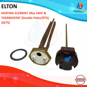 ELTON Heating Element 2Kw 240V & Thermostat (Double Poles / RTS) (SET)