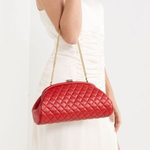 HOPE ROZA (previously ROSA) - LOVERS Women Leather Clutch Purse - Genuine Luxury Leather Handbag for Women Womens Purse - Red