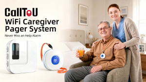 Daytech Wi-Fi Wireless Caregiver Pager Call Button for Elderly at Home APP Emergency Alert for Seniors Patients and the Disabled