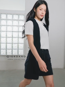 [Online Exclusive - Korea Collection]Giordano Women Simple Basic Short Sleeve Polo Shirt